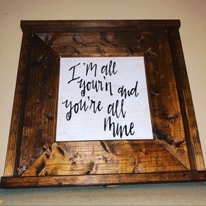 Customized sign with lyrics of your choice